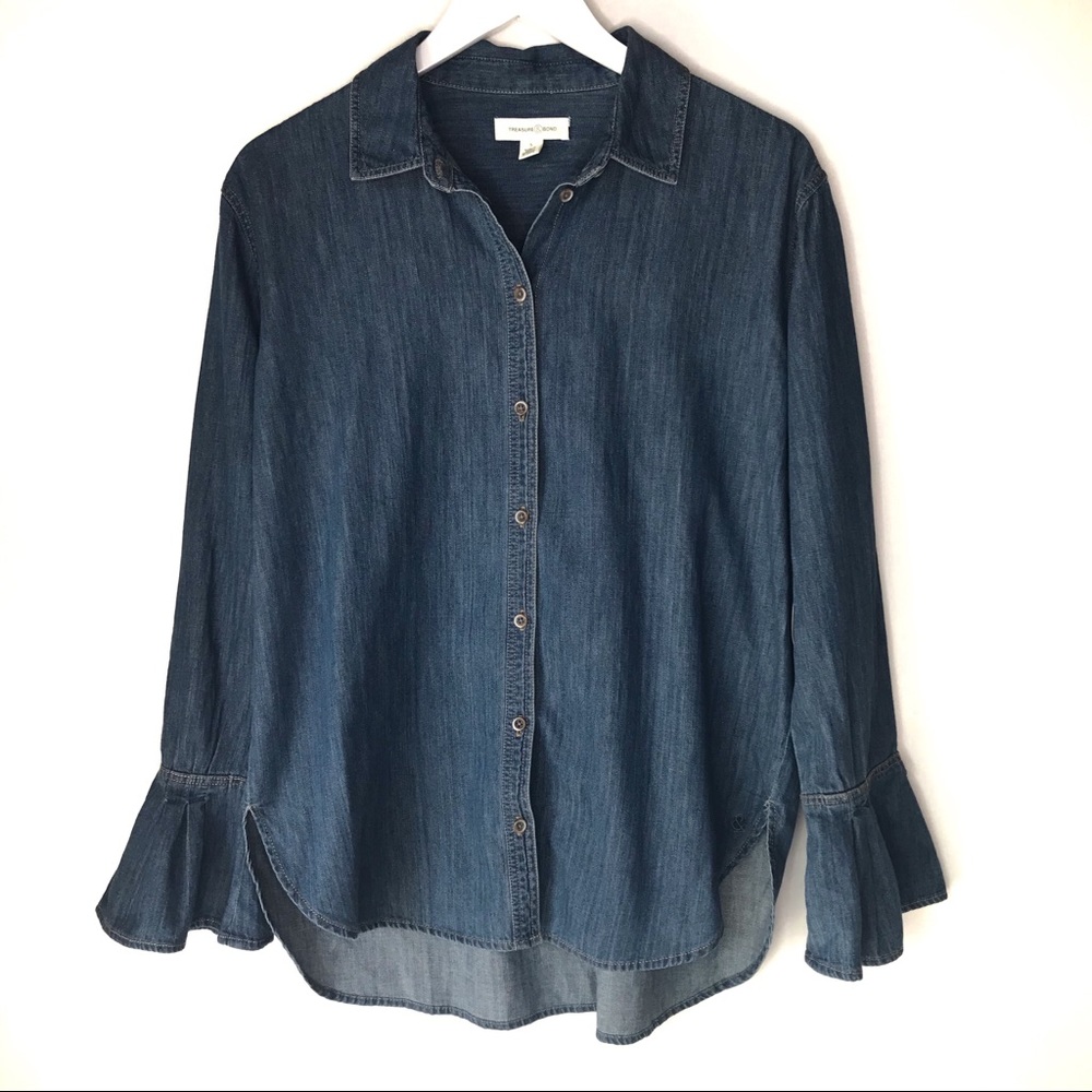 TREASURE & BOND CHAMBRAY SHIRT.  Size S.  NWOT.